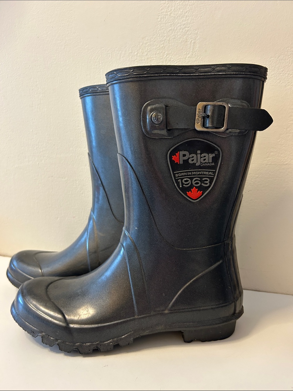 Canadian Mid-Calf Rain Boots with Buckle